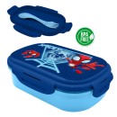 Spiderman Blue Web sandwich box + cutlery set