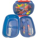 Spiderman Splotch sandwich box + cutlery set