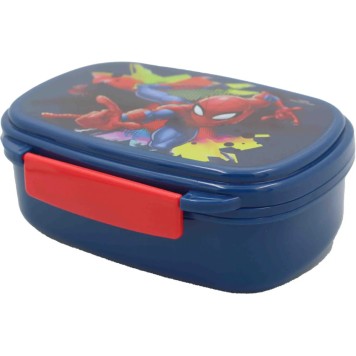 Spiderman Splotch sandwich box + cutlery set