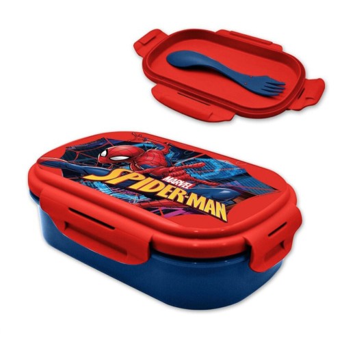 Spiderman Web sandwich box + cutlery set