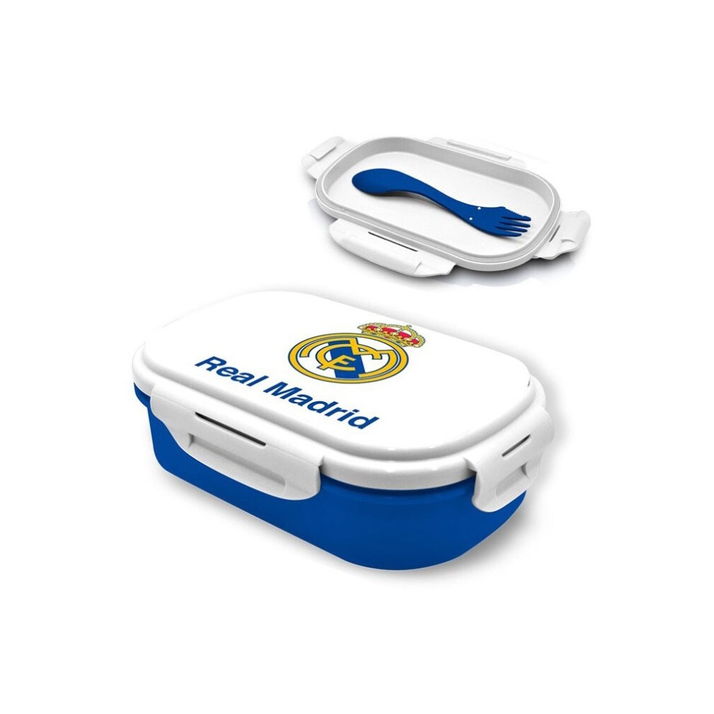Real Madrid Emblem sandwich box + cutlery set