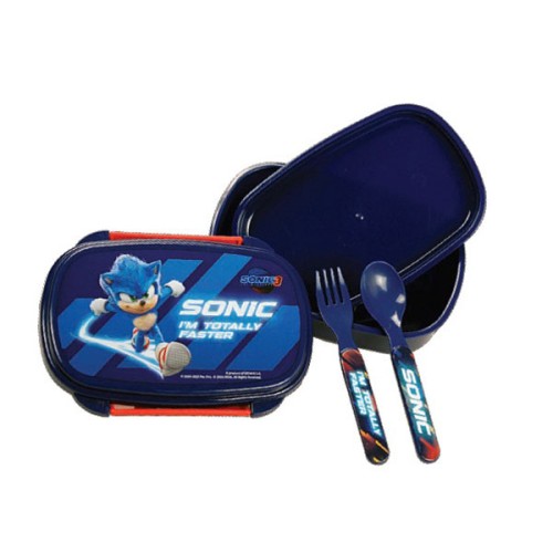 Sonic the Hedgehog Faster Sandwich Box + Cutlery Set