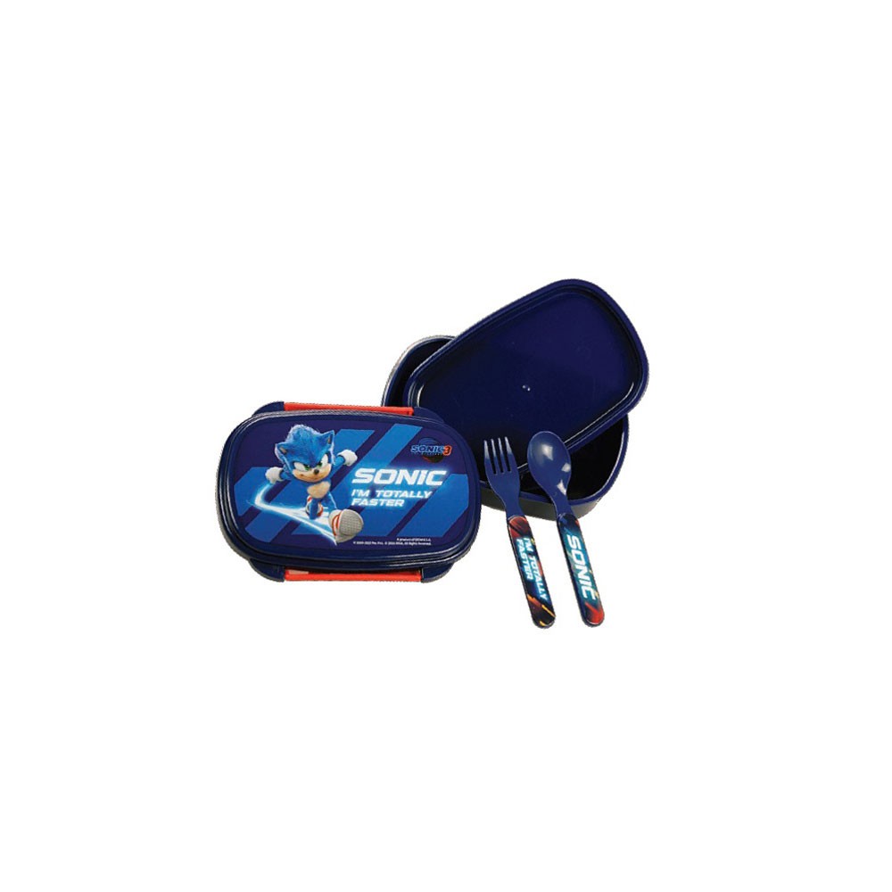 Sonic the Hedgehog Faster Sandwich Box + Cutlery Set