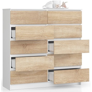 KOMODA K120 10SZ CLP BIAŁY / SONOMA