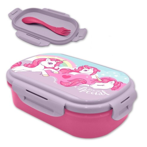 Unicorn Special lunch box + cutlery set