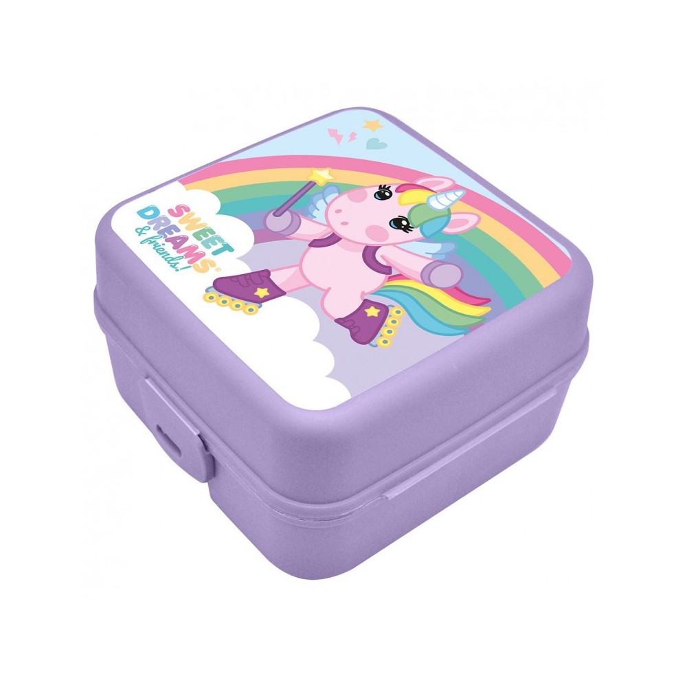 Unicorn Sweet Dreams compartment lunchbox, sandwich box