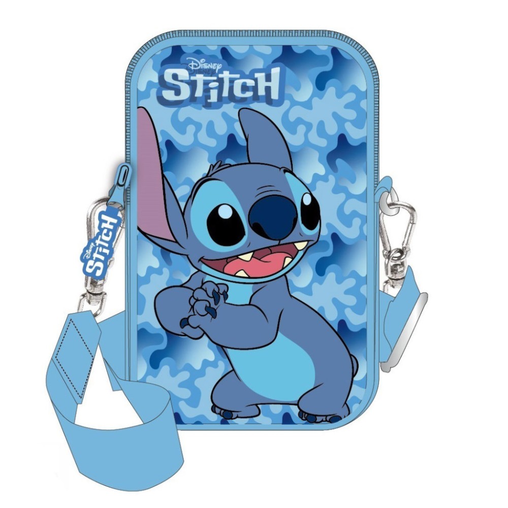 Disney Lilo and Stitch Blue Deluxe phone holder bag 18 cm