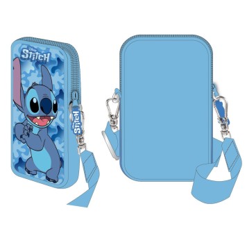 Disney Lilo and Stitch Blue Deluxe phone holder bag 18 cm