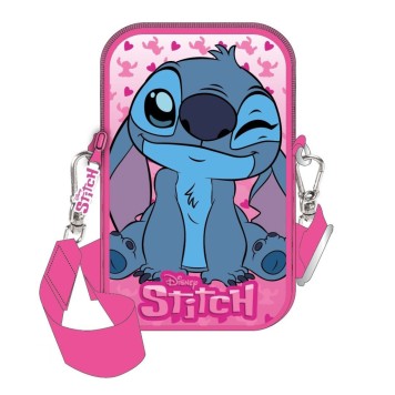 Disney Lilo and Stitch Pink Deluxe phone holder bag 18 cm