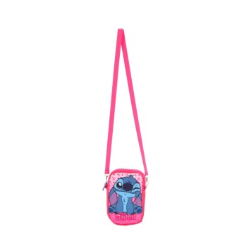Disney Lilo and Stitch Pink Deluxe phone holder bag 18 cm