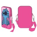 Disney Lilo and Stitch Pink Deluxe phone holder bag 18 cm