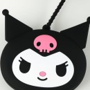 Hello Kitty Black Kuromi bag, shoulder bag with wallet 27 cm