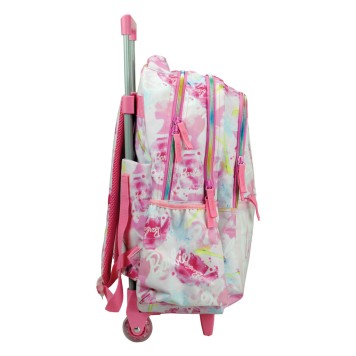 Barbie Paints rolling school backpack, 46 cm
