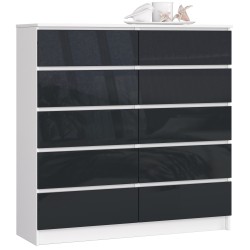 KOMODA K120 10SZ CLP GRAFIT POŁYSK