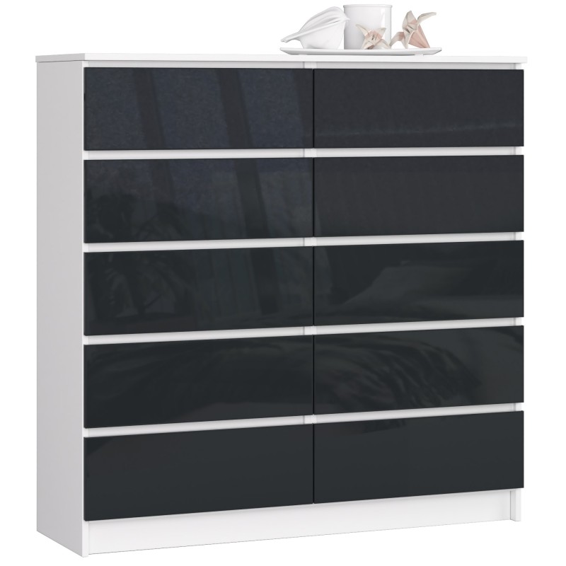 KOMODA K120 10SZ CLP GRAFIT POŁYSK KOMODA K120 10SZ CLP GRAFIT POŁYSK