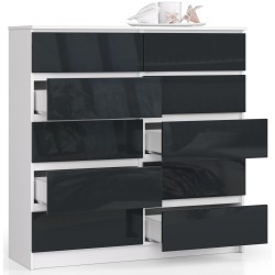 KOMODA K120 10SZ CLP GRAFIT POŁYSK