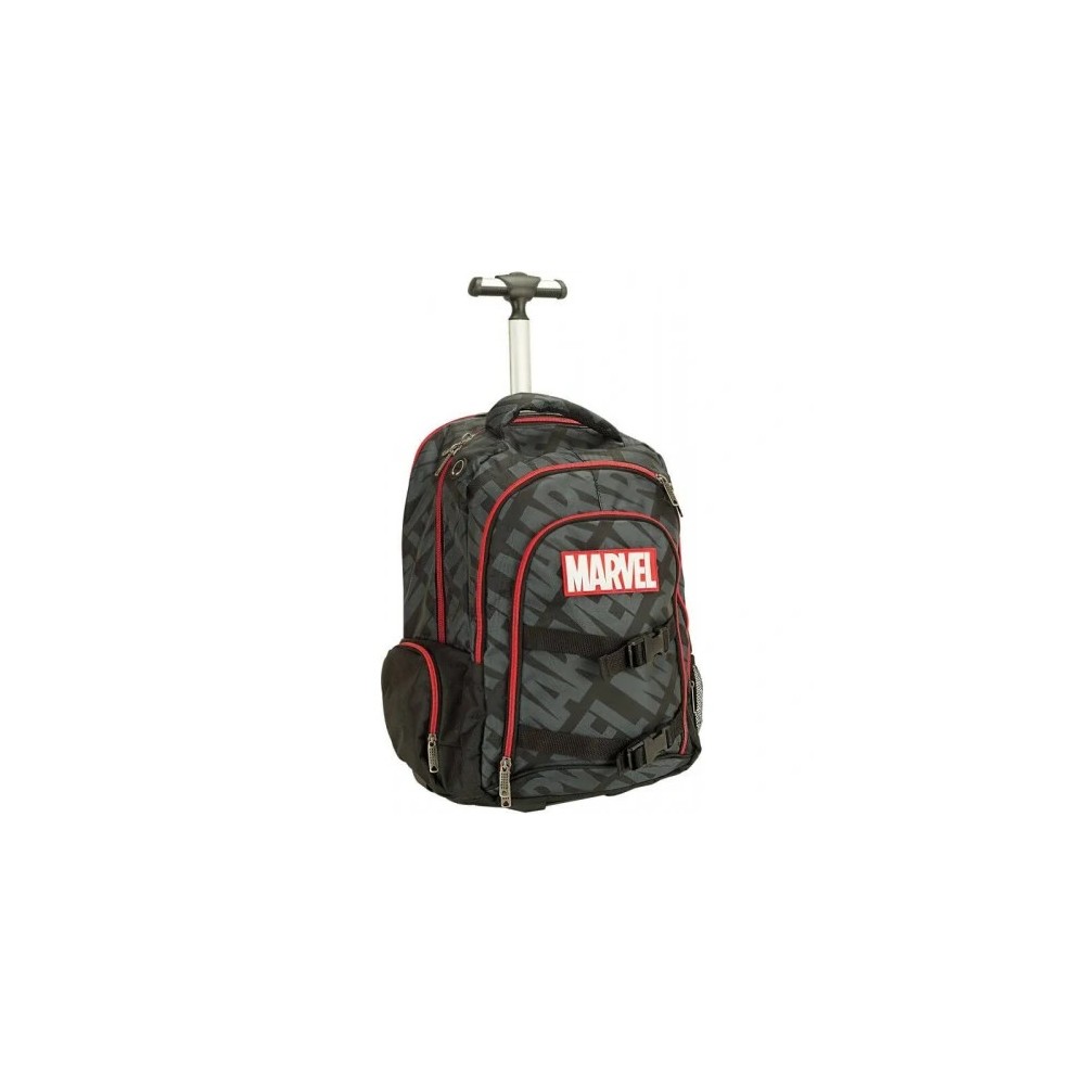 Avengers Black Marvel rolling school bag, bag 46 cm