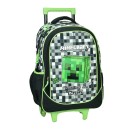 Minecraft Grey Stone rolling school bag 46 cm