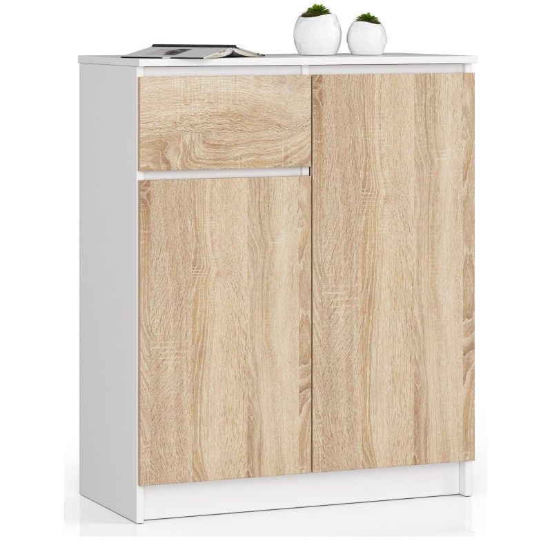 KOMODA K80 2D 1SZ CLP PK BIAŁY / DĄB SONOMA KOMODA K80 2D 1SZ CLP PK BIAŁY / DĄB SONOMA