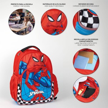 Spiderman Checked school bag, bags 42 cm