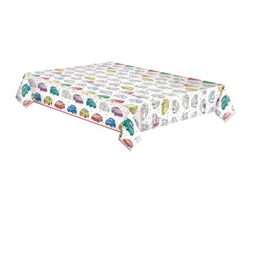 Car Cartoon paper tablecloth 120x180 cm