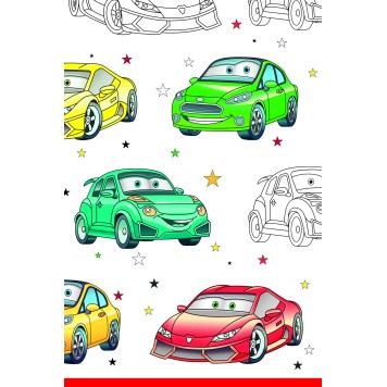 Car Cartoon paper tablecloth 120x180 cm