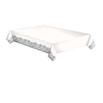 Colour Silver Decorative paper tablecloth 120x180 cm