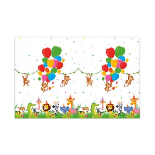 Jungle Balloons plastic tablecloth 120x180 cm