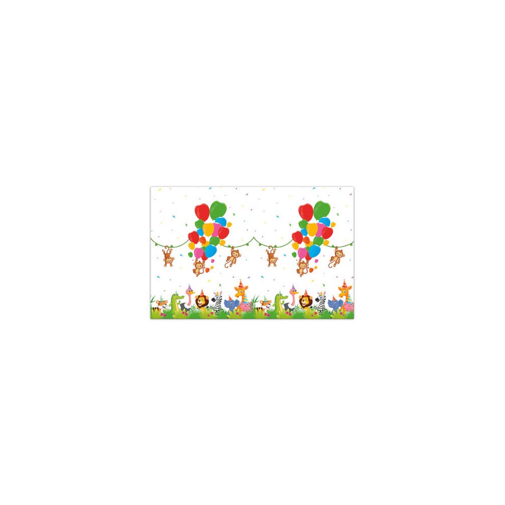 Jungle Balloons plastic tablecloth 120x180 cm