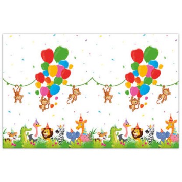 Jungle Balloons plastic tablecloth 120x180 cm
