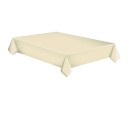 Colour White Dots Ecru paper tablecloth 120x180 cm
