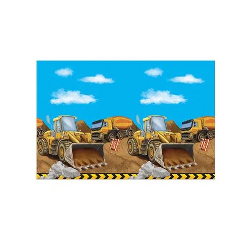 Construction Grabber plastic tablecloth 120x180 cm