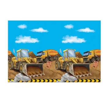 Construction Grabber plastic tablecloth 120x180 cm