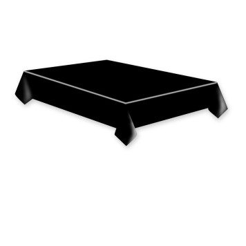 Colour Dark Black paper tablecloth 120x180 cm