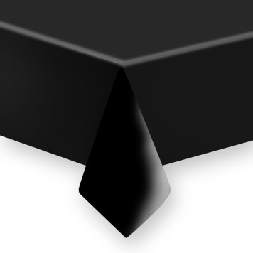 Colour Dark Black paper tablecloth 120x180 cm