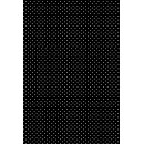 Colour White Dots Black paper tablecloth 120x180 cm