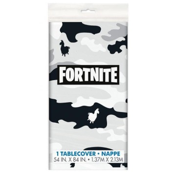 Fortnite Black camouflage plastic tablecloth 137x213 cm