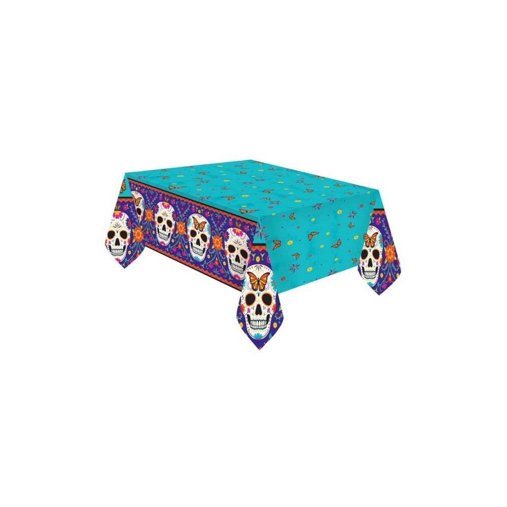 Halloween Day of the Dead paper tablecloth 120x180 cm