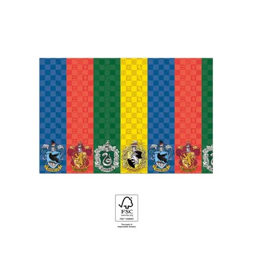 Harry Potter Hogwarts Houses paper tablecloth 120x180 cm FSC