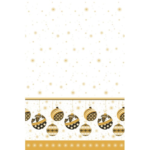 Christmas Charming Baubles paper tablecloth 120x180 cm