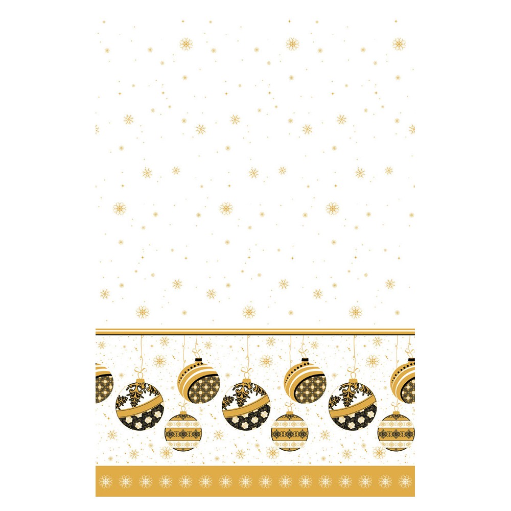 Christmas Charming Baubles paper tablecloth 120x180 cm