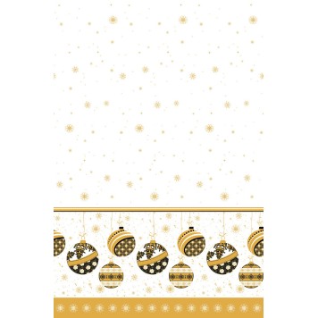 Christmas Charming Baubles paper tablecloth 120x180 cm