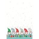 Christmas Funny Gnomes paper tablecloth 120x180 cm