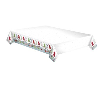 Christmas Funny Gnomes paper tablecloth 120x180 cm