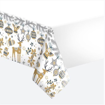 Christmas Nordic Style paper tablecloth 120x180 cm