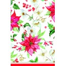 Christmas Poinsettia paper tablecloth 120x180 cm