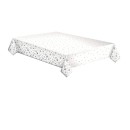 Christmas Silver Stars paper tablecloth 120x180 cm