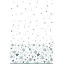 Christmas Silver Stars paper tablecloth 120x180 cm