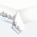 Christmas Snowy Village paper tablecloth 120x180 cm