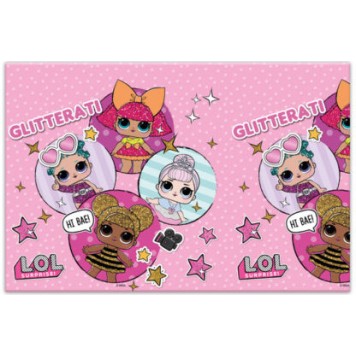 LOL Surprise Glitterati plastic tablecloth 120x180 cm